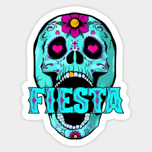 Sugar Skull Fiesta Sticker